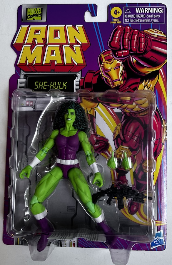 Iron Man Marvel Legends Retro Series She-Hulk Figure Packaged