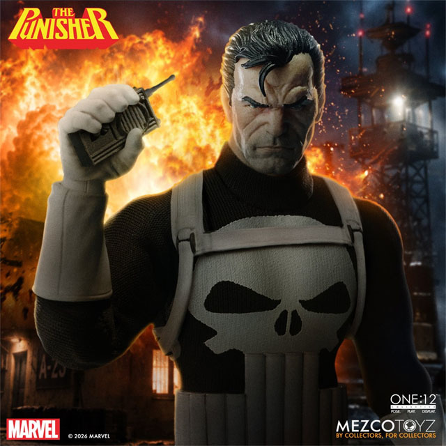 Punisher ONE12 Collective Classic Comics Figure with Detonator 2026 Mezco Toyz