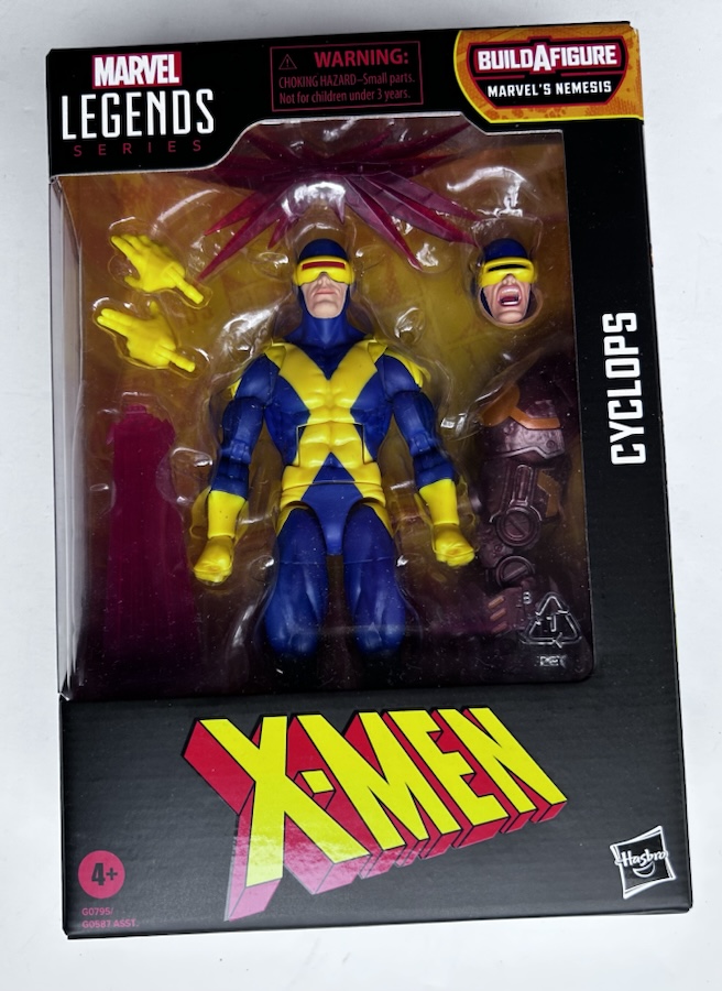 Marvel Legends 2025 Cyclops Figure in Box Blue Yellow Costume
