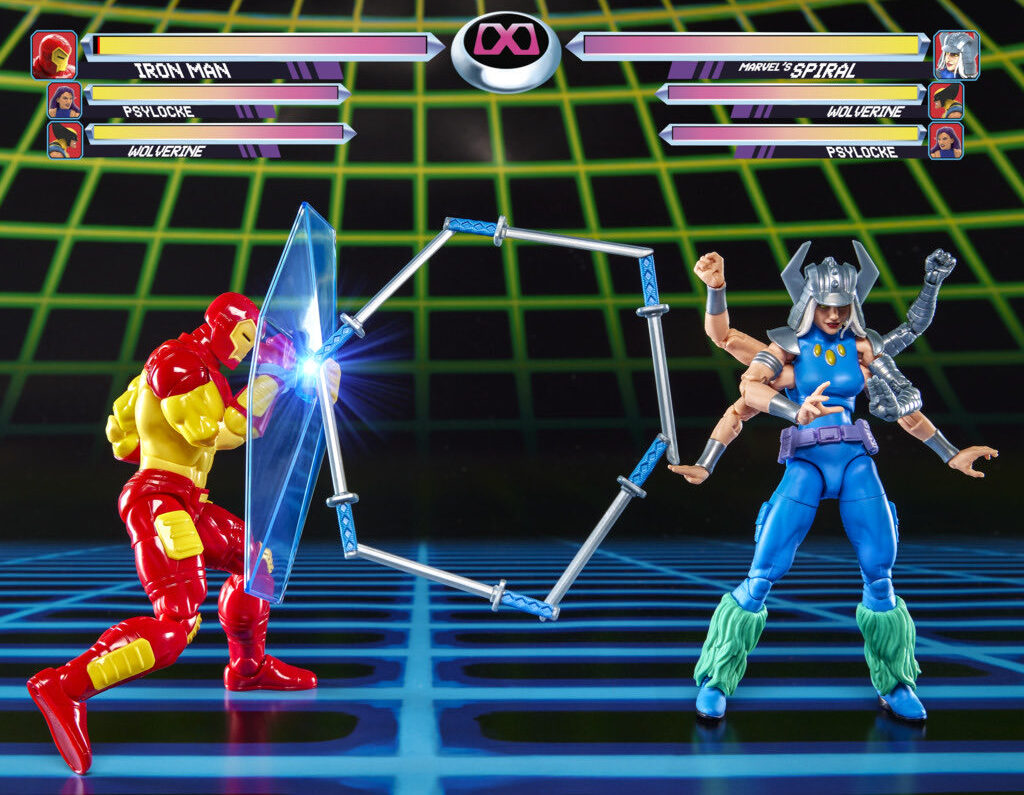 Marvel vs Capcom Marvel Legends Iron Man vs Spiral Hasbro Action Figures