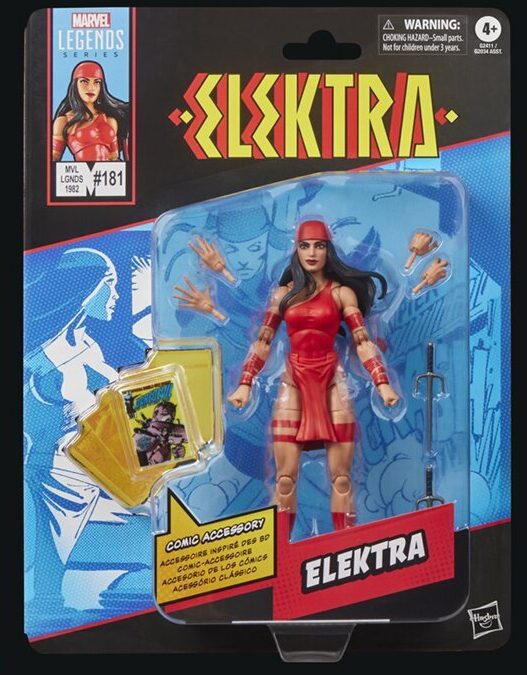 Marvel Legends Mini Comics Series Elektra Wave 3 Figure Packaged