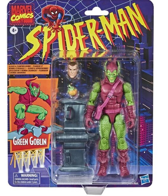 Retro Spider-Man Legends Green Goblin Figure Carded