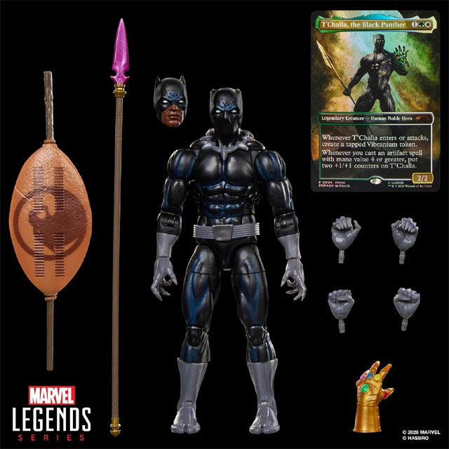 Black Panther Marvel Legends Magic the Gathering Figure and Accessories