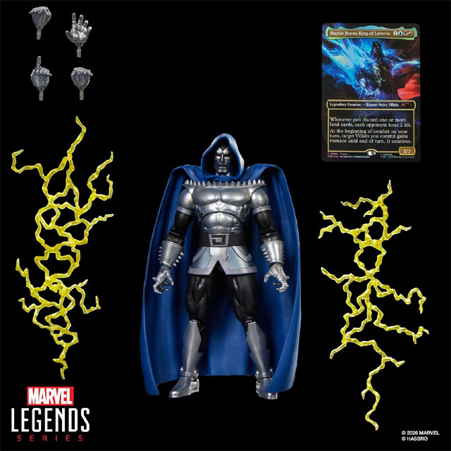Marvel Legends Doom 2099 Magic the Gathering Figure and Accessories