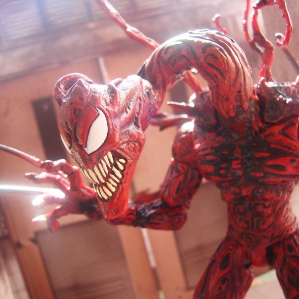 Close-Up of Diamond Select Toys Marvel Select Carnage X with Elongated Neck