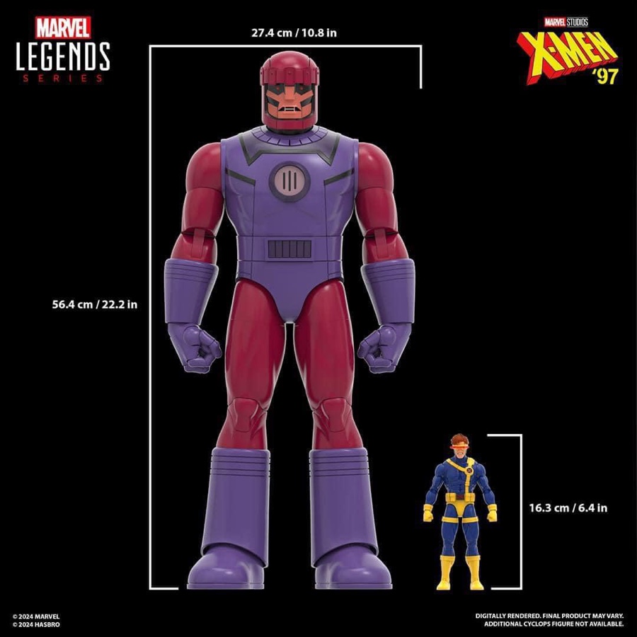 Size Scale Comparison X-Men 97 Marvel Legends Sentinel vs 6" Cyclops Action Figure