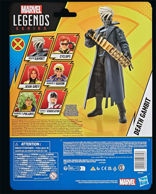 Gambit Death Marvel Legends 2027 Figure Cardback