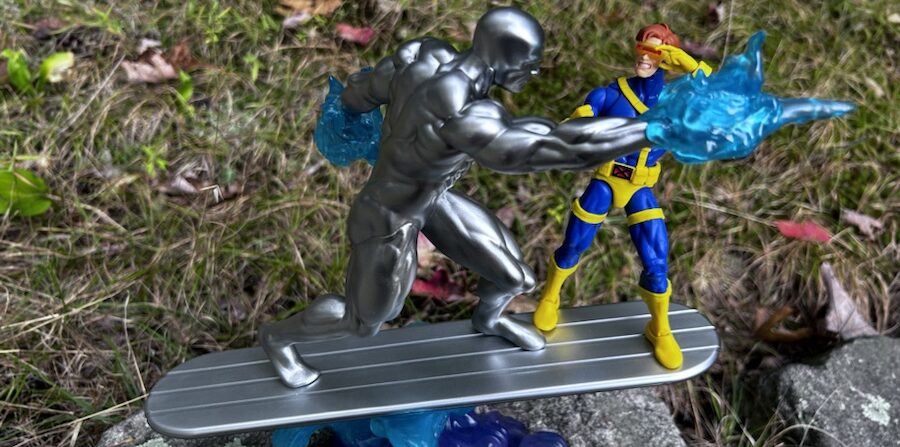 Size Scale Comparison Marvel Gallery Silver Surfer Figure vs X-Men Marvel Legends Cyclops