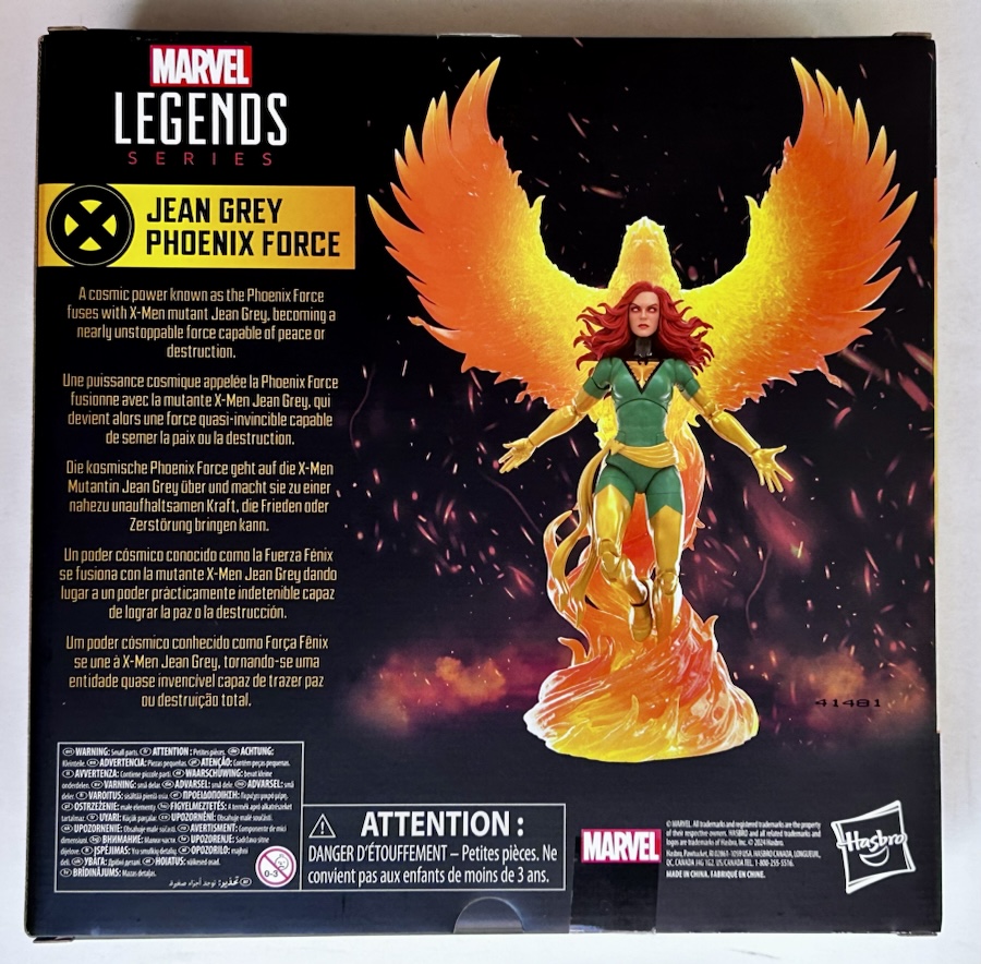 Box Back X-Men Marvel Legends Phoenix Deluxe Action Figure