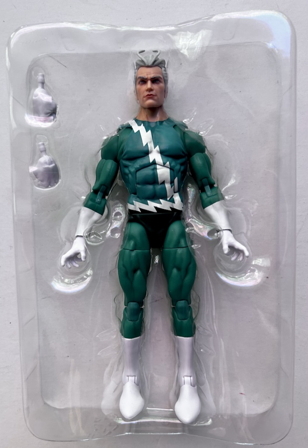 Marvel Legends 2024 Quicksilver Retro Green Costume Figure and Accessories