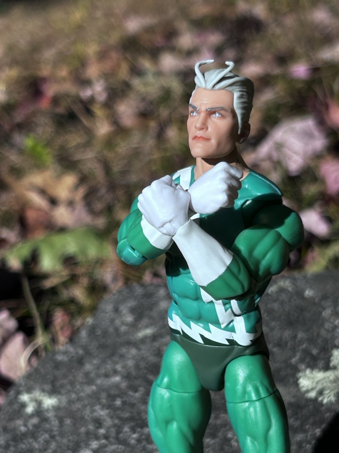 Close-Up of Marvel Legends Walmart Quicksilver Exclusive Action Figure