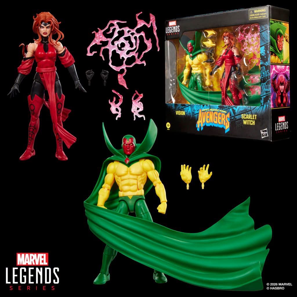 Vision and Scarlet Witch Marvel Legends 2026 Action Figures Two Pack