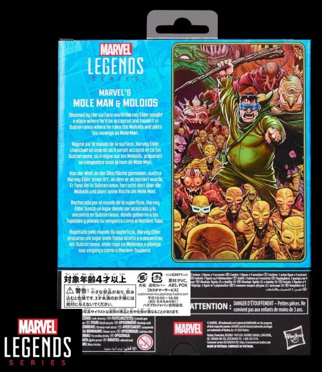 Box Back Marvel Legends Fantastic Four Moleman Moloids