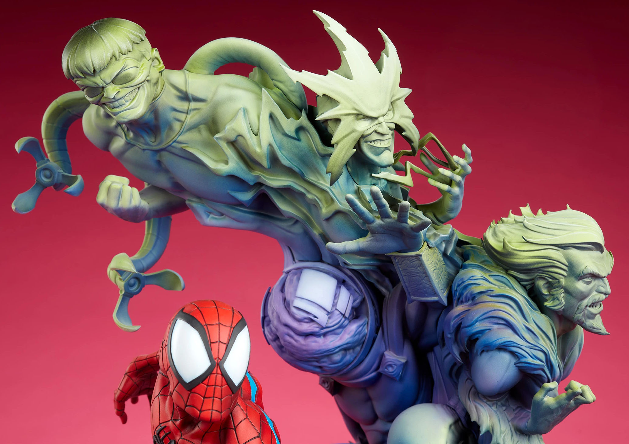 Sideshow Spider-Man Villains Statue Electro Doc Ock Mysterio Kraven Vulture Sandman