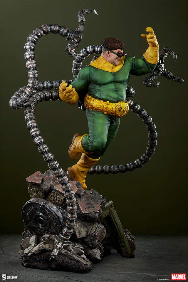 Side View of Sideshow Doc Ock Doctor Octopus Premium Format Polystone Statue
