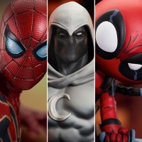 Diamond Select Animated Deapool Statue! Moon Knight & Iron Spider Busts!