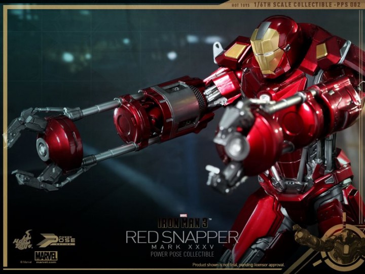 Hot Toys Iron Man 3 Red Snapper Armor Extended Claw Arms