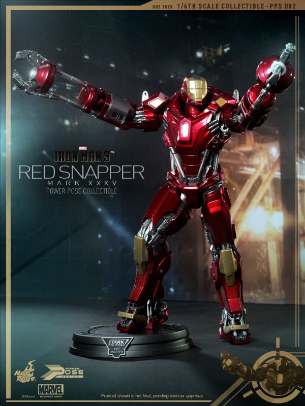 Iron Man 3 Hot Toys Red Snapper Power Pose Series Figure
