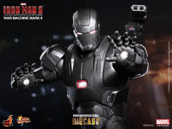 Iron Man 3 Hot Toys War Machine Mark II Diecast Movie Masterpiece Series