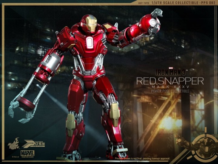 Iron Man Mark XXXV Red Snapper Armor Hot Toys Sixth Scale Figure