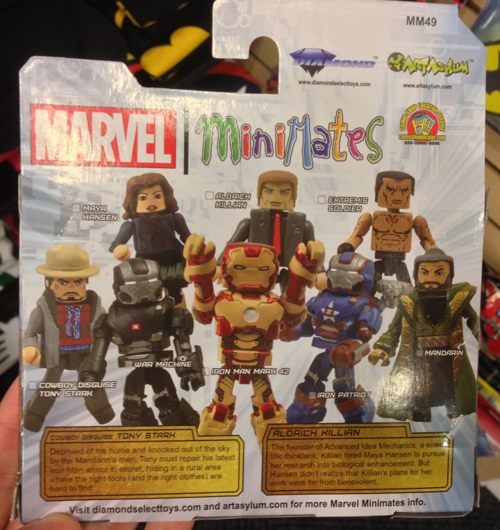 Iron Man 3 Marvel Minimates Series 48 Box Back