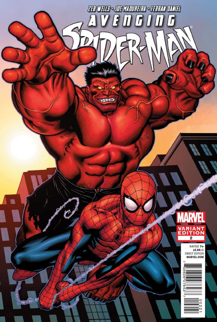 Avengers Spider-Man #2 Variant Cover with Red Hulk