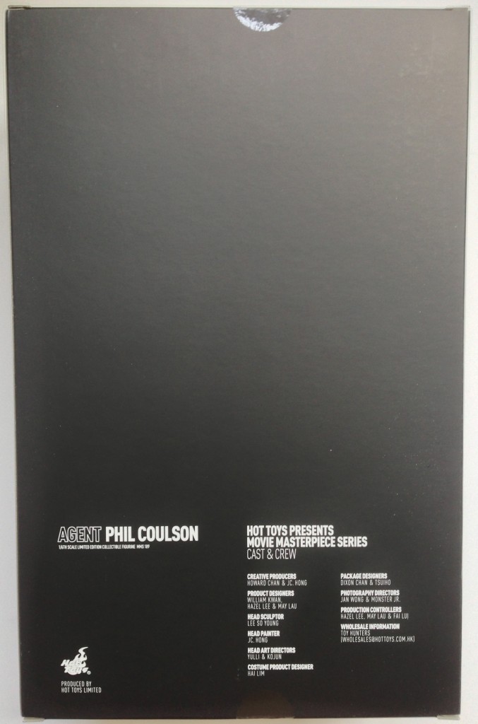 Hot Toys Agent Phil Coulson Box Back Slipcover