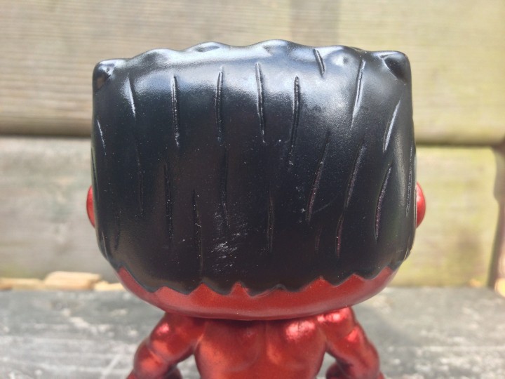 Marvel Funko POP! Vinyl Red Hulk Metallic Paint Defects