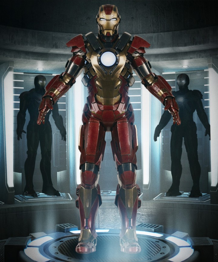Iron Man 3 Heartbreaker Iron Man Mark 17 Heavy Artillery Suit Armor