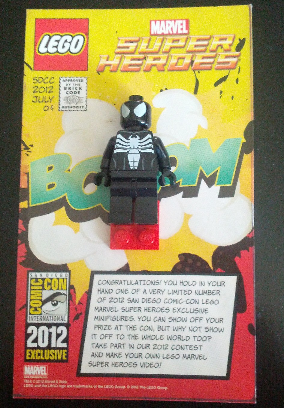 LEGO Black Costume Spider-Man Minifigure SDCC Exclusive