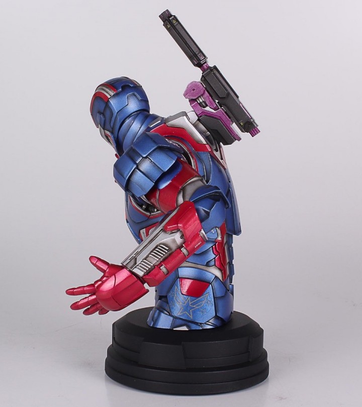 Left Side of Gentle Giant Iron Patriot Mini Bust Iron Man 3 Exclusive