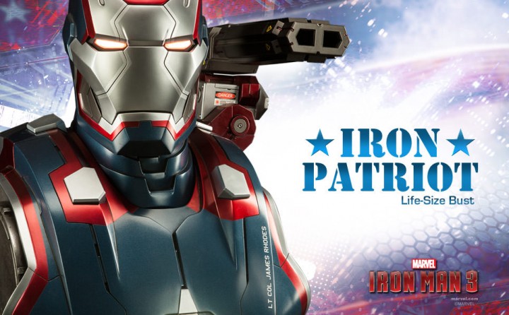 Sideshow Iron Patriot Life Size Bust Iron Man 3 2014 Sideshow Collectibles