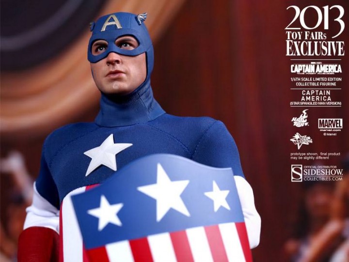 2013 Toy Fairs Exclusive Hot Toys Captain America Star Spangled Man Figure