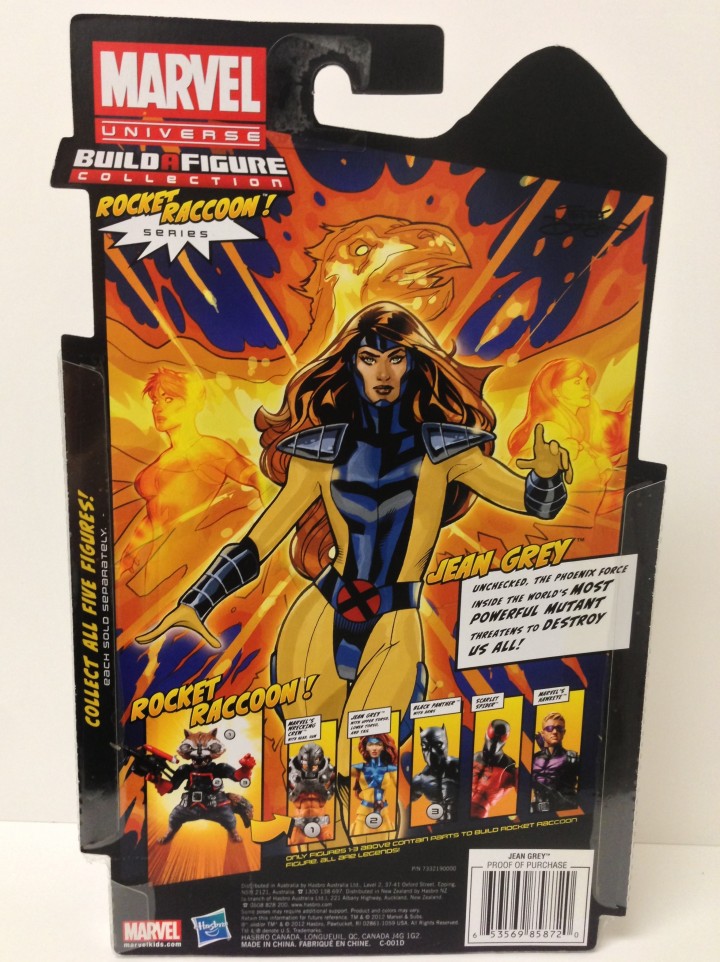 2013 Marvel Legends Jean Grey Cardback