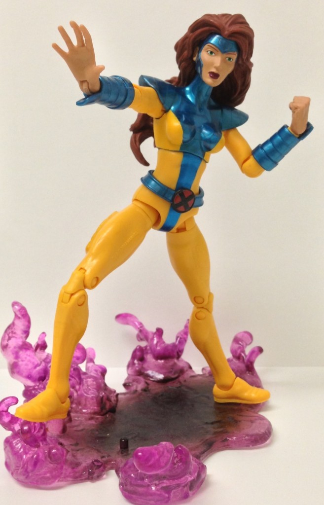 Marvel Legends Jim Lee Jean Grey Variant Action Figure on Marvel Select Nightcrawler Base