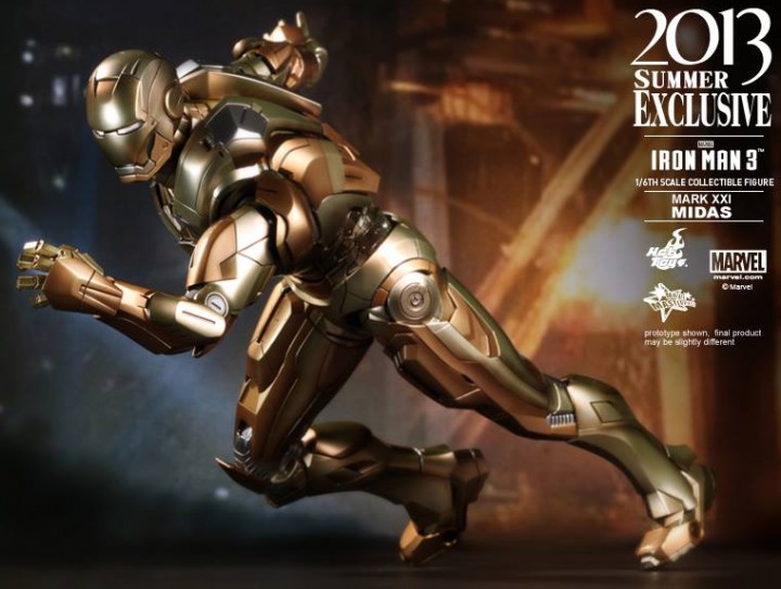 Iron Man Midas Hot Toys Figure Exclusive 2013 Gold Armor