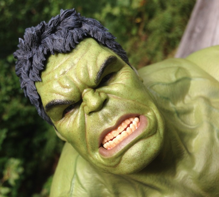 Hot Toys Hulk Head Close-Up of Eyes Teeth Hair