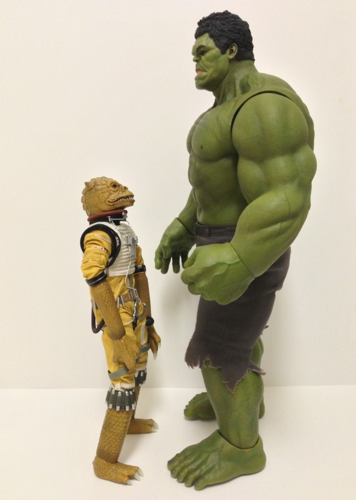 Size Comparison Sideshow Bossk vs Hot Toys Avengers Hulk