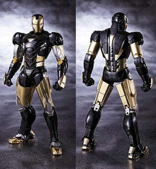 black iron man action figure