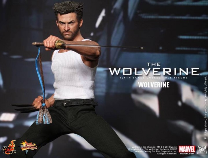 Wolverine Hot Toys 2014 Figure with Ninja Sword from The Wolverine