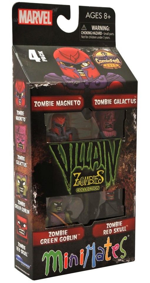 Marvel Minimates Zombies Villains Collection Box Galactus Red Skull Magneto Green Goblin