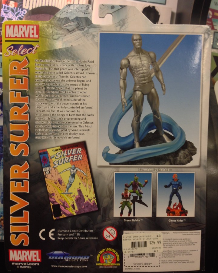 Diamond Select Toys Silver Surfer Marvel Select Cardback