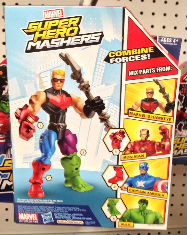 Hasbro Marvel Super Hero Mashers Box Back Hawkeye