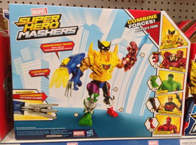 Marvel Superheroes Mashers Wolverine Box Back