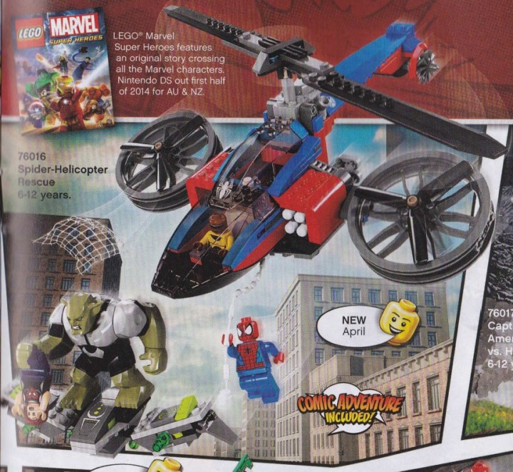 LEGO Marvel 2014 Spider-Helicopter Rescue 76016 Set