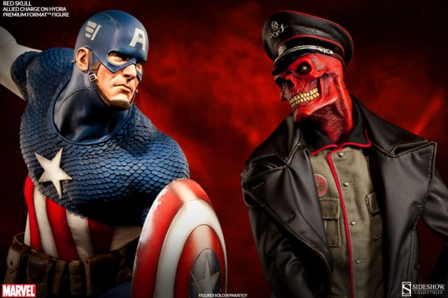 Sideshow Captain America vs Red Skull Allied Charge on Hydra Premium Format Figure Statues