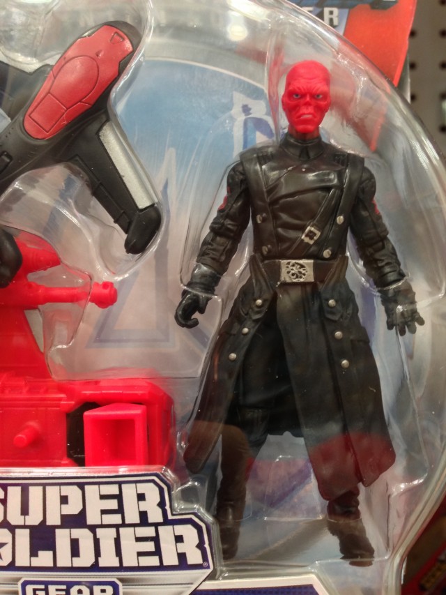 Captain America Super Soldier Gear Red Skull Action Figure Close-Up