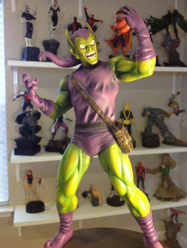 Bowen Designs Green Goblin Museum Pose Statue Close-Up