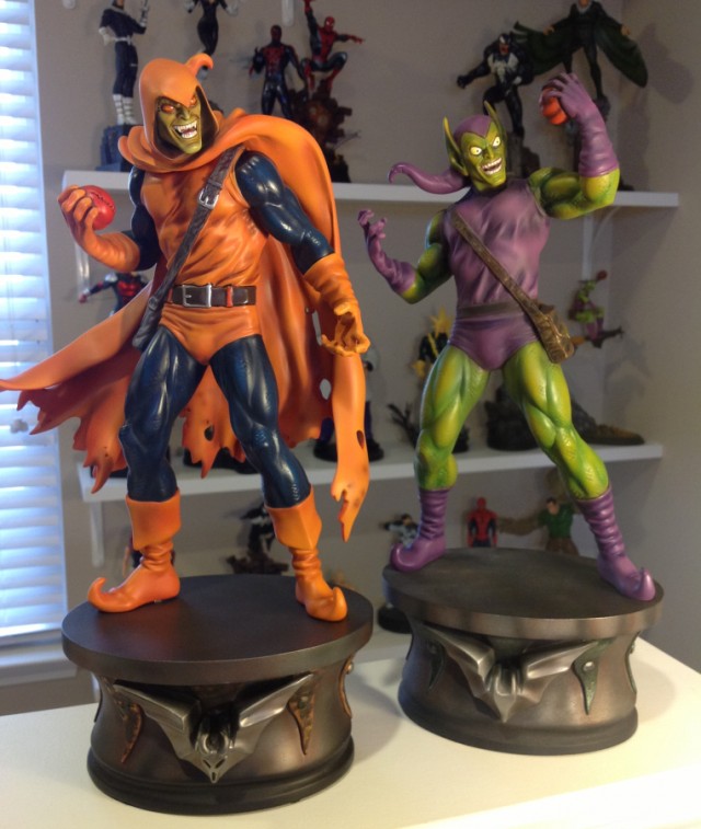 Bowen Designs Hobgoblin and Green Goblin Statues Comparison