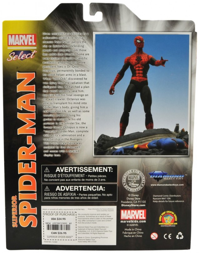 Marvel Select Superior Spider-Man Cardback